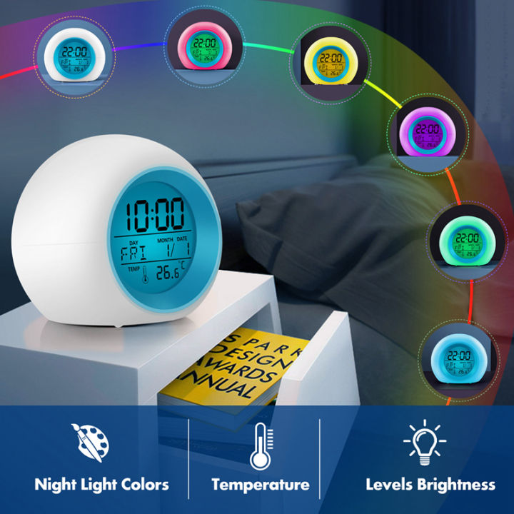 kids-alarm-clock-wake-up-light-digital-clock-with-7-colors-changing-press-control-and-snooze-function-for-bedrooms