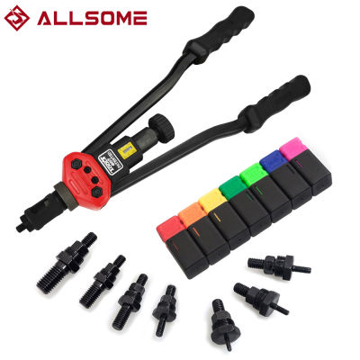 ALLSOME BT-607 16" Manual Riveter Hand Rivet Tool Kit Rivet Nut Setting Tool Nut Setter M3M4M5M6M8M10M12