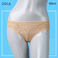 RIKA **โปร ซื้อ 4 ตัว ราคาพิเศษ 299.- เลือกแบบได้ ** กางเกงใน สตรี ทรง HALF แต่งลูกไม้ ดีไซน์เรียบหรู ทันสมัย GV2210 ผ้า Tactel นุ่ม ยืด สวมใส่สบาย