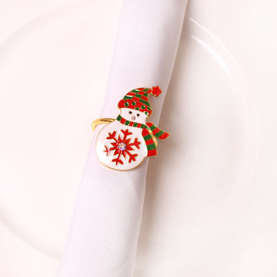 Metal Snowman Napkin Ring Dinner Table Decoration Wedding Napkin Holders Christmas Napkin Ring Napkin Buckle