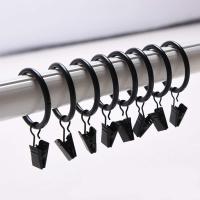 【LZ】 10 PCS/Set Home Decoration Rod Clips Window Shower Clamps Bath Metal Curtain Ring Hook Retro Clothes Pin Pole Buckle Accessories