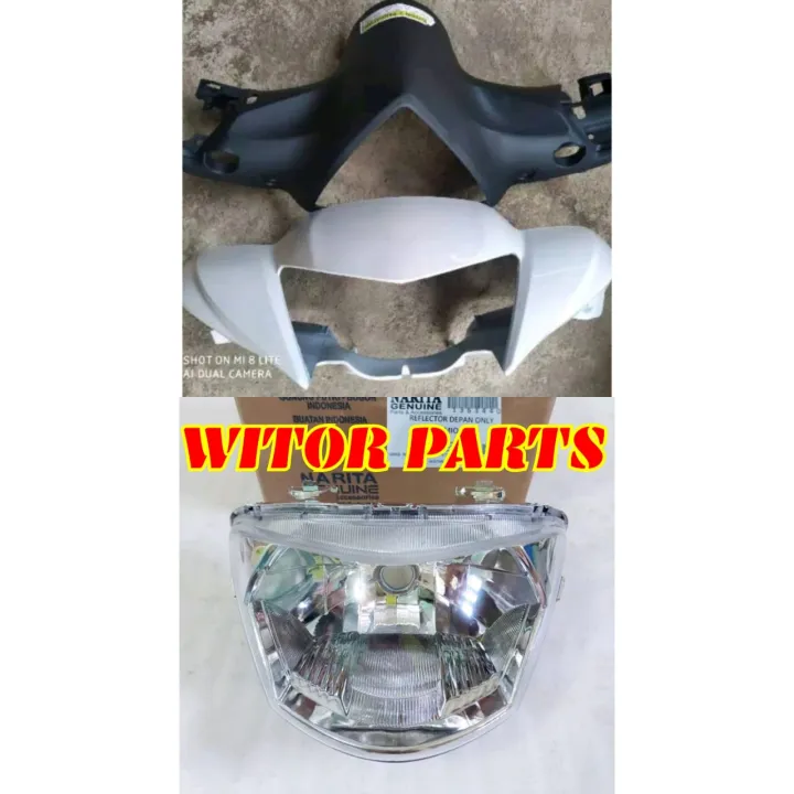 cover headlamp dan reflektor Mio J putih / Mio GT batok kepala depan