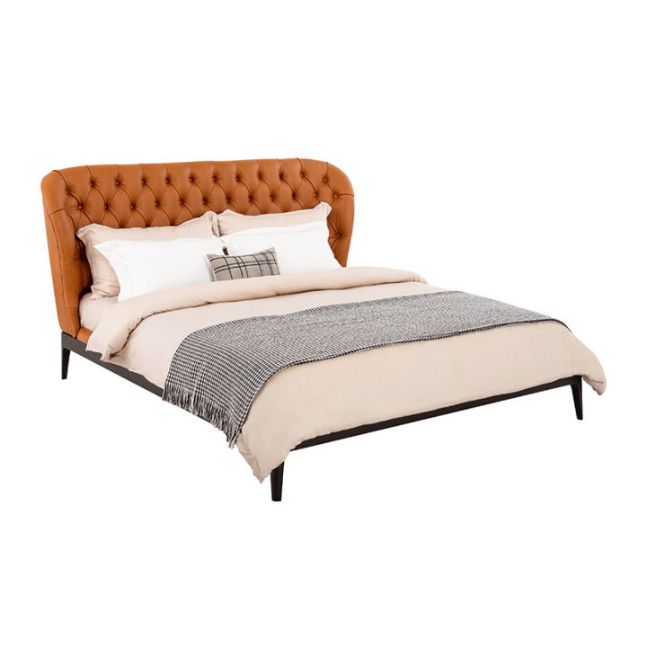 modernform-เตียงนอน-รุ่น-samuel-ขนาด-6-ฟุต-หุ้มหนังสีส้ม