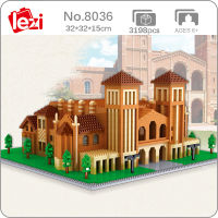 เหล่านี้8036 World Architecture USA Caltech University School รุ่น DIY Mini Diamond Blocks อิฐของเล่นสำหรับเด็กไม่มีกล่อง