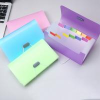 A6 Multi-layer 13 Grids Expanding Wallet File Folder Buckle Organ Bag Large Capacity School Office Data Storage Organizer Pouch