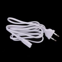 【YF】 1pcs White 1.5M 2-Prong Pin AC EU Power Supply Cable High Quality Cord Lead Wire For Desktop Laptop