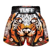 กางเกงมวย กางเกงมวยไทย  กางเกงกีฬา ทัฟฟ์ มวยไทย กางเกงมวยไทยTUFF Muay Thai Boxing Shorts Orange Cruel Tiger