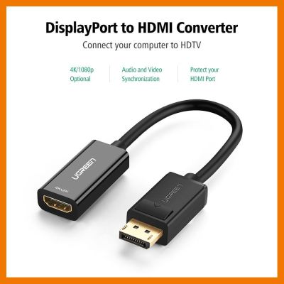 HOT!!ลดราคา UGREEN (4K*2K/1080P) DisplayPort DP to HDMI Female Cable Adapter For PC HDTV 4K*2K/1080P (40362,40363) ##ที่ชาร์จ แท็บเล็ต ไร้สาย เสียง หูฟัง เคส Airpodss ลำโพง Wireless Bluetooth โทรศัพท์ USB ปลั๊ก เมาท์ HDMI สายคอมพิวเตอร์