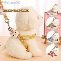 Cute Rabbit Harness Dog Leads and Collars Set for Small Pet Adjustable Dog Vest Harnesses for Outdoor Walking Pets Supplies