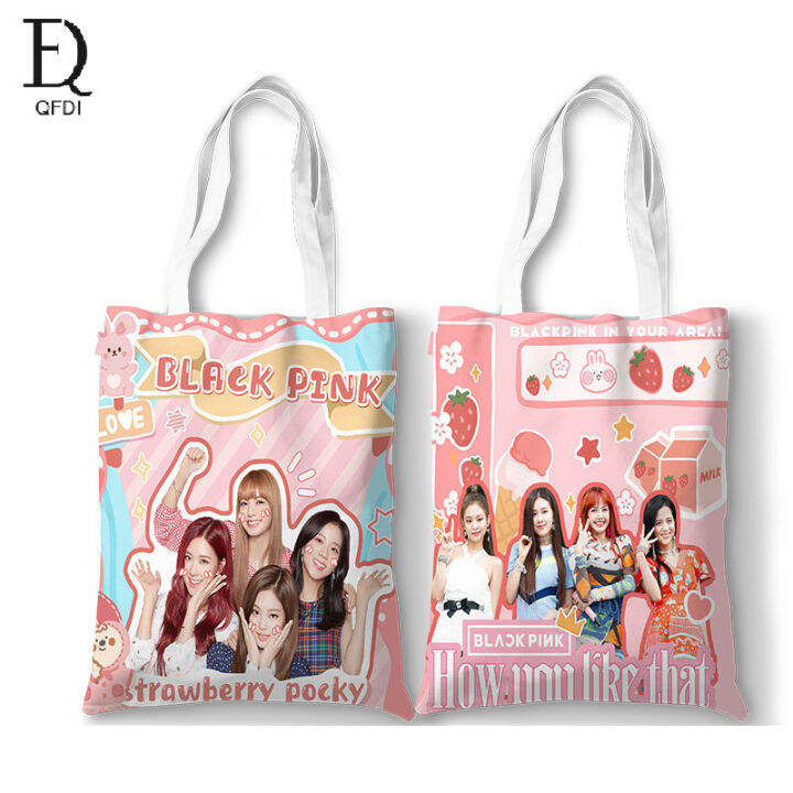 QFDI BLACKPINK canvas Tote bag Shoulder bag Lazada PH