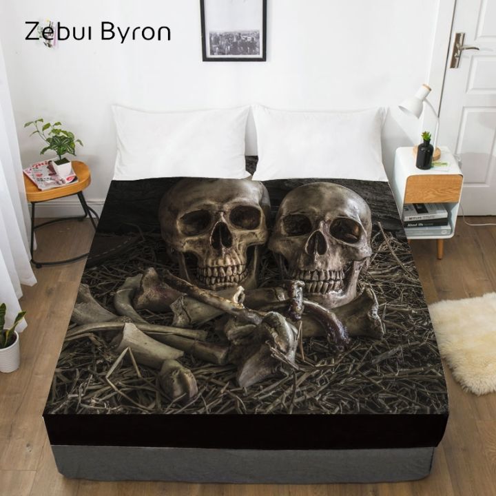 3d-custom-bed-sheets-with-elasticfitted-sheet-queen-kingblack-skull-mattress-cover-135-150-160x200-bedsheetdrop-ship