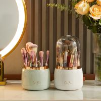 【jw】◐✙  360° Rotating Makeup Brushes Holder Desktop Storage Make Up Tools Jewelry Organizer