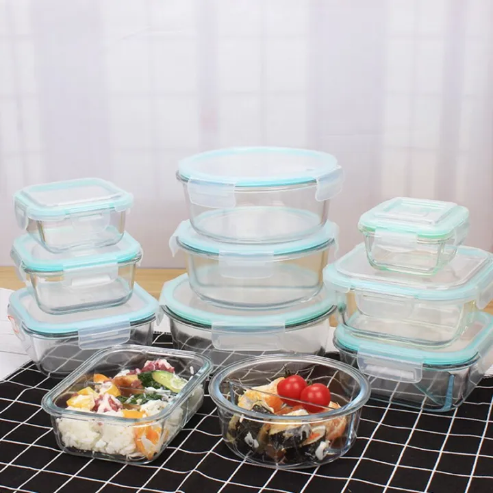 Glass Bento Lunch Box Microwavable Bento Box Food Container Food