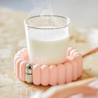 USB Heating Cup Coaster Warm Heating Pad 3Gear Smart Thermostatic Hot Touch Heater for Home Coffee Milk Tea