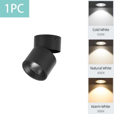 ไฟสปอตไลท์ Led แบบจุดไฟดาวน์ไลท์ Led พับได้220V 7W/10/15W 3สีโคมเพดานติดอยู่กับที่ไฟห้องนั่งเล่นสำหรับบ้านห้องครัวไฟเพดาน