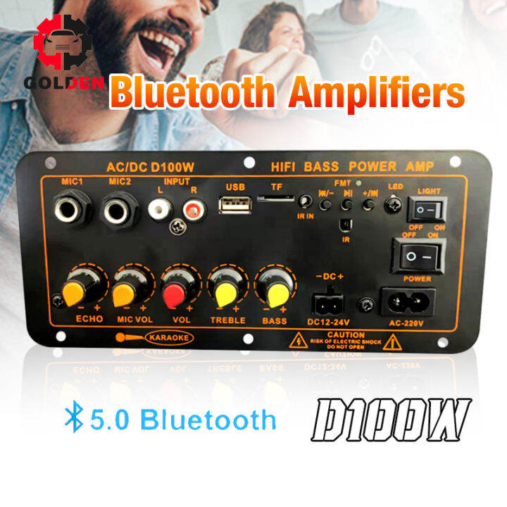 Ampli Full Bass Subwoofer 210 Inch HiFi Bluetooth Rumah Mobil Audio