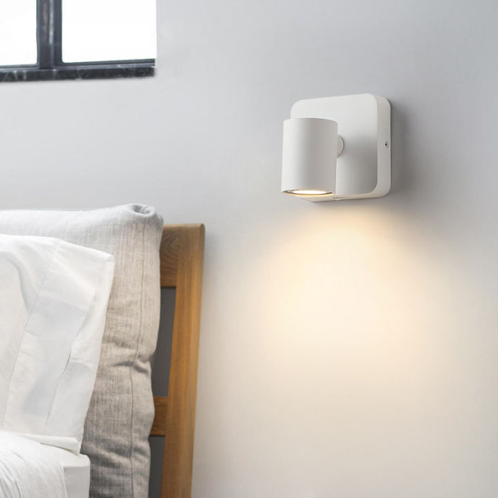 ร้อน7วัตต์-gu10-led-เพดานโคมไฟติดผนังสไตล์โมเดิร์พับหมุนในร่ม-home-ho-ห้องนอนข้างเตียงห้องนั่งเล่นอ่านโคมไฟติดผนัง