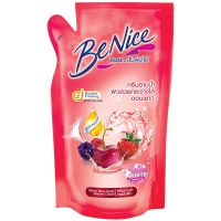 [Hot Deal] Free delivery จัดส่งฟรี Benice Cherry Berry Purify Shower Cream  400ml.Refill Cash on delivery เก็บเงินปลายทาง