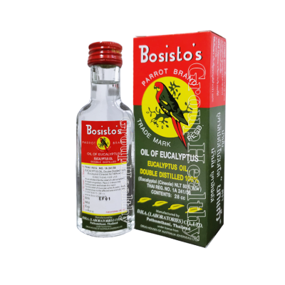 Bosistos Parrot น้ำมันยูคาลิปตัส นกแก้ว ใช้ทาและสูดดม มี 2 ขนาด 1 ขวด