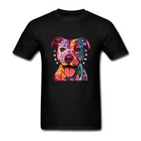 Neon Pitbull Colorful Abstract Dog Face MenS Print 3D T Shirt Short Sleeve Cotton Couple Ud Las Palmas Male Tshirt Suprem Ftp S-4XL-5XL-6XL