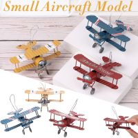 【CW】 Tin Plane Ornamen Ornaments Car Interior Small Aircraft Airplane Figurines Desktop