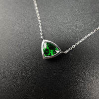 Tsavorite Necklace สร้อยคอซาโวไรท์ พลอยซาโวไรท์แท้ สีเขียวสด เนื้อสะอาดมาก ตัวเรือนเป็นทองขาว18k