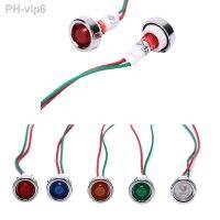 1/10pcs Car Boat 12V 10mm LED Indicator Light Pilot Dashboard Panel Warning Lamp Wired IP45