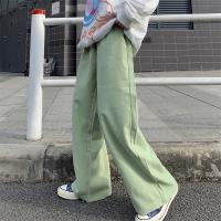 Baggy Men กางเกงขากว้างเกาหลีฤดูใบไม้ผลิฤดูใบไม้ร่วงสีทึบตรง Overalls กางเกงลำลองชายและหญิง Bottoms Y2k Clothes...