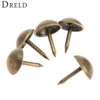 DRELD 100pcs 7x11mm Pushpin Doornail tachas Antique Bronze Decorative Upholstery Nail Jewelry Gift Box Wood Screws Tacks Stud