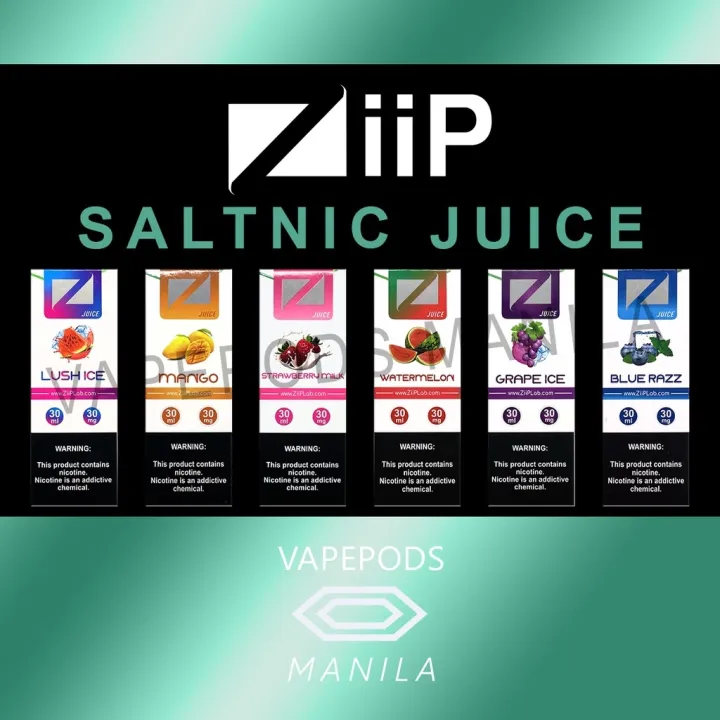 ZiiP Salt Nic Vape Juice 3 /30mg or 5 /50mg Nic Level Large 30ml Size