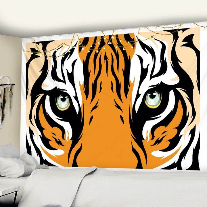 cw-tiger-tapestry-cartoon-dorm-room-painted-wall-hanging-boho-jungle