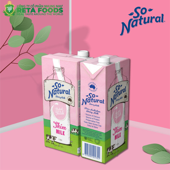 Sữa tươi tách béo tiệt trùng so natural- skim milk - ảnh sản phẩm 1