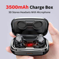 2021TWS Earphones 5.0 Bluetooth Wireless Headset 3500mAh Charge Box Sport Waterproof Noice Cancel Earbuds Headphones With Microphone