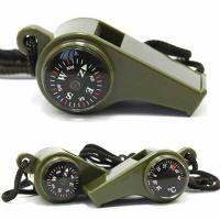 3-in-1 Survival Multipurpose Whistle with Compass and Lightweight