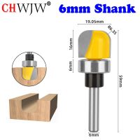 CHWJW 1PC 3/4－เส้นผ่านศูนย์กลางถาดชามแม่แบบเราเตอร์บิต－1/4－,6mm Shank