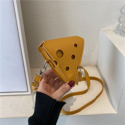 Crossbody Bag Earphone Bag Female Small Bag Handbags Shoulder Bag Lipstick Bag Cheese Shaped Bags Bags Mini Bags