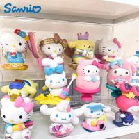 Sanrio Family Hellokitty Popmart Bubble Mart Cute Beauty Makeup Hand Do Blind Box Decoration Piece Girls Gift Toys Holiday Gifts