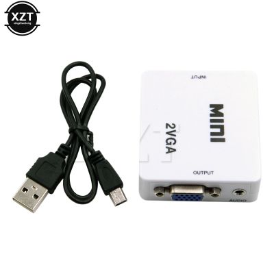 【cw】 1080P compatible to Converter With Audio compati2VGA Cable Laptop TV Computer Display Projector ！