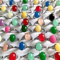 Wholesale 20pcslot Colorful Rhinestone Silver Alloy Ring Womens Charm Stone Finger Ring Female Party Jewelry