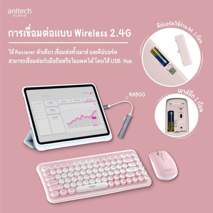 anitech-wireless-keyboard-amp-mouse-combo-ชุดคีย์บอร์ดและเมาส์ไร้สาย-รุ่น-opa809