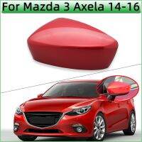 {:”》อะไหล่รถยนต์สำหรับ Mazda 3 Axela 2014 2015 2016หมวกประตูกระจกด้านข้างผ้าคลุมกระจกมองหลังปลอกทาสีฟ้าแดงเทาขาว