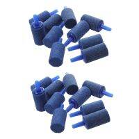 Blue Fish Tank Cylinder Aquarium Bubble Air Stones 15Mmx25mm 20 Pcs