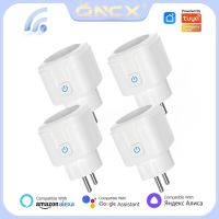 QNCX 4PCS 16A Tuya WIFI Plug Smart Wireless Timer Sockets Voice Control Works With SmartLife Alexa Google Home Alice Yandex Ratchets Sockets