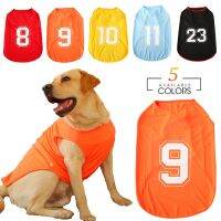 Large Dogs Clothes Summer Breathable Pet Sport T-shirt Dog Hoodies Clothing Retriever Labrador Jersey Costume Coat Accessories