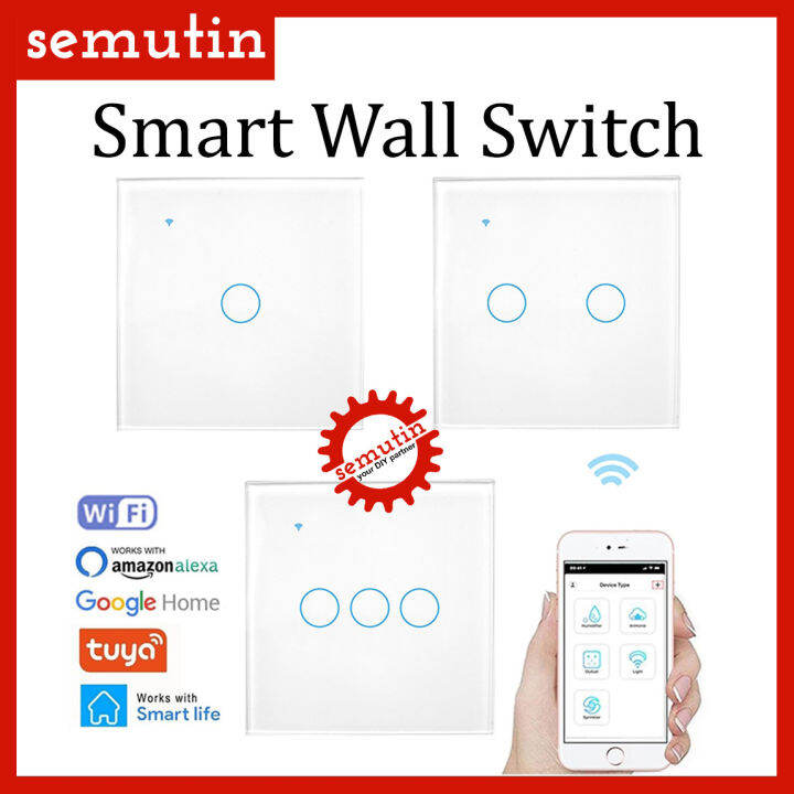 Smart Wall Switch WIFI / Saklar Dinding Sentuh / IoT Touch Wireless ...