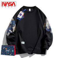 NASA ABOUT เสื้อกันหนาวผู้ชายฤดูใบไม้ผลิฤดูใบไม้ร่วงรุ่นใหม่แขนยาว T เสื้อ ins เสื้อซับในลำลองแบรนด์ยอดนิยมเสื้อคู่รัก