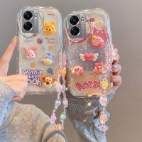 เคสสำหรับ OPPO A77 5G เคสแฟชั่นสร้อยข้อมือมุกดอกไม้3D สวยน่ารักรูปสัตว์การ์ตูนซิลิโคนนิ่มกันกระแทกฝาครอบด้านหลัง