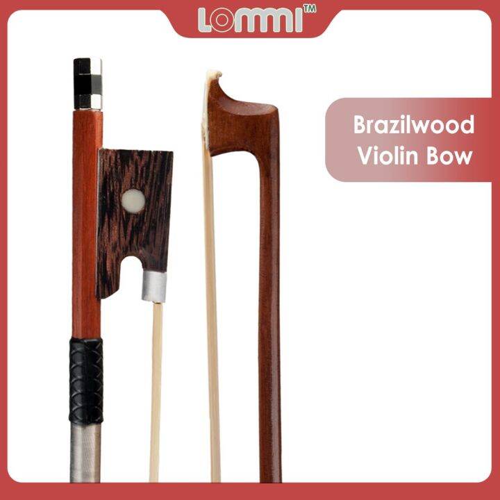 lommi-4-4-full-size-brazilwood-bow-round-stick-white-mongolia-horsehair-plastic-grip-student-bow-beginner-use