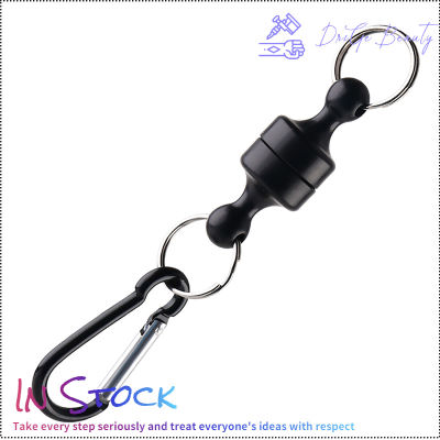 【คลังสินค้าพร้อม】ตกปลาหัวเข็มขัดแม่เหล็กพร้อมพวงกุญแจ Carabiner คลิปตกปลากลางแจ้งป้องกันการตกอุปกรณ์ตกปลา