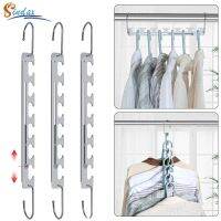 9 Holes Magic Clothes Hangers Sturdy Metal Clothing Hangers for Heavy Clothes Retractable Hangers Closet Space Saving Organizers